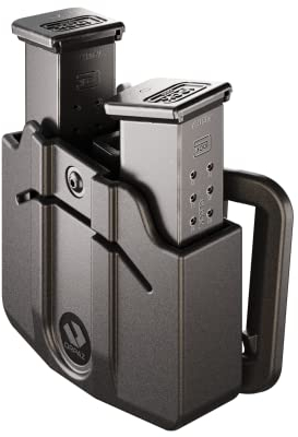Orpaz G34 Pistol Mag Pouch Compatible with Glock 34 Magazine Holster for 0.40, 9 mm Magazine Holder - Will Secure Your Handgun with a Tactical Appearance (Doppelmagazin, Gürtelschlaufe)
