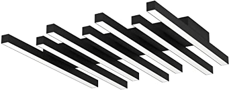 EGLO Plafoniera LED Padulari, plafoniera dimmerabile con telecomando, illuminazione a soffitto in metallo nero e plastica bianca, lampada per soggiorno e ufficio, bianco caldo-bianco freddo