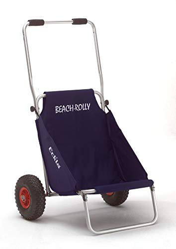 NATIV Beach-Rolly Eckla die Transporthilfe für Kanus, Kajaks, Boote, Angelzubehör und Freizeitzubehör mit Lufträder (ohne Sonnendach, Blau)