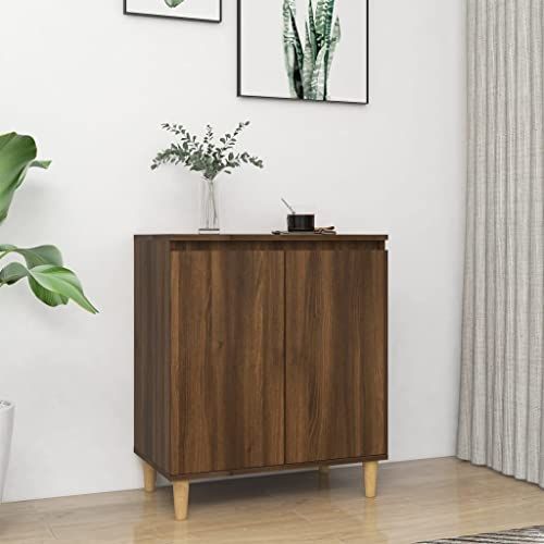 WIFESE Sideboard Braun Eichen-Optik 60x35x70 cm Komodenschrank KüChenschrank Komode Schrank Klein Flurschrank Schrank Mit Schubladen Schrank Schmal Wohnzimmer Küche Flur Sideboard