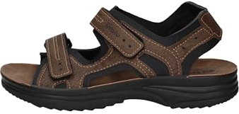 inblu Sandali Uomo Estivi Sportivi in Vera Pelle Pantofole per Estate Imbottita Comoda Ciabatte Uomo da Casa Mare Spiaggia Chiusura a Strappo Regolabile RY0028 (Testa di Moro,43)