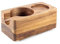Hanseküche Tamperstation aus hochwertigem Akazienholz – Tamper Station aus Holz, Barista Zubehör für Siebträgermaschinen Profi Kaffee Espresso Cappuccino Zubehör, Abstellfläche (58 mm Akazie)