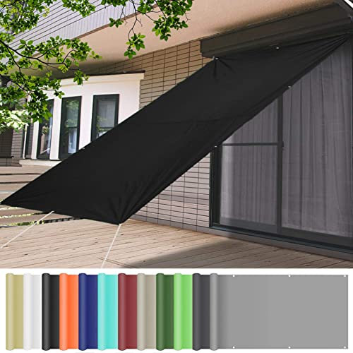 Garden Sun Shade Sail 1.2 x 2.4 m 98% Uv Block Garden Sun Shade for Backyard Pool Lawn Outdoor Activities, Black