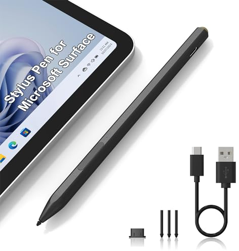 Surface Stylus Stift - Magnetischer Surface Pen für Microsoft - 4096 Druck Tilt & Palm Rejection Microsoft Surface Pencil für Surface Pro 11/10/9/8/X/7/6/5/4/3, Surface Go 4/3/2/1/Laptop/Studio/Book