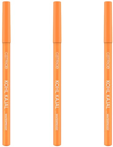 Catrice Kohl Kajal Waterproof, Kajalstift, Nr. 110, Orange, definierend, glänzend, schimmernd, vegan, wasserfest, ohne Mikroplastikpartikel, Nanopartikel frei, 3er Pack (3x0.78g)