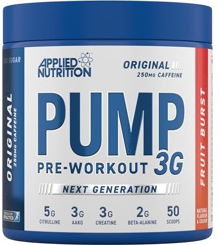 Applied Nutrition Pump 3G Pre Workout - Energy, Focus & Performance (375g - 25 Servings) (Fruit Burst)
