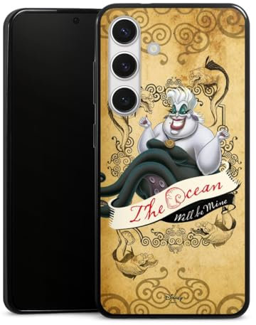 Slim Case extra dünn kompatibel mit Samsung Galaxy S24 Silikon Handyhülle schwarz Hülle Ursula Disney Arielle