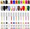 Gel Liner Nail Art Kit - 12 Color Polish for French Manicure and Painted Design - Built-In Thin Brush for Swirl Draw