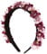 BOOMTOP Haarreif Dirndl Blumen Haarband Trachten Haarschmuck Blumen Haarkranz Blumenstirnband Damen Mädchen Kopfschmuck mit Blüten für Hochzeit Karneval Mottoparty Rot Rosa