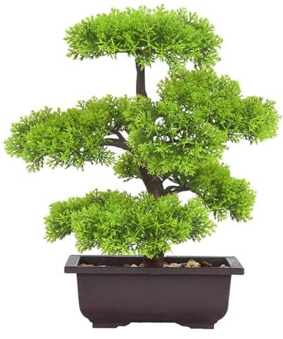 Molyorch Realistische gefälschte Pflanzendekoration, künstlicher Bonsai-Baum, Kunstpflanze Künstliche Bonsai-Kiefer für die Hauptdekoration als Desktop Display Zen Dekoration