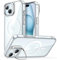 JETech Kickstand Case for iPhone 15 6.1-Inch Compatible with MagSafe, Built-in Camera Ring Stand, Shockproof Phone Bumper Cover, Magnetic Anti-Scratch Clear Back (Clear)