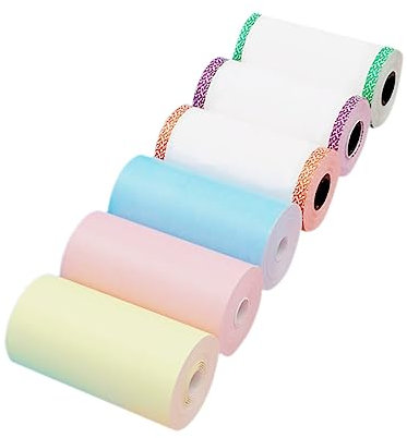 Parliky 6 Stück Farbiges Druckpapier Schreibmaschinenpapier Buntes Thermopapier Für Drucker Kompatibel Mit Tintenstrahldruckern Und Faxgeräten Für Zuhause Büro Und Schule