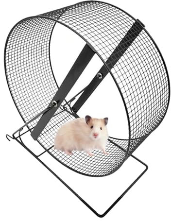 Hamsterrad aus Eisen für Kleine Haustiere, Geräuscharmes Laufrad für Ruhe und Bewegung von Hamstern, Rennmäusen, Ratten, Mäusen, Zwergen, Kleinen Chinchilla