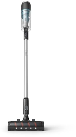 Philips Kabelloser Staubsauger der Serie 3000, Leistungsstarke Saugleistung auf Hartböden, 60 Minuten Laufzeit, Düse mit LED-Licht, Fugen und Kombinationsdüse, Austauschbarer Akku(XC3031/01)