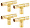 Oiieco Lot de 4 raccords de tuyau à air comprimé 3 voies en laiton - 10 mm - Robuste - Pour tuyau à air comprimé - Rallonge de tuyau de qualité supérieure
