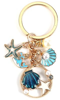 Süßer Schlüsselanhänger Aus Metall Mit Blauen Meeresbewohnern, Ideal Als Personalisierte Geschenke Für Frauen, Glücksbringer, Geburtstagsgeschenk Für Guter Freundin Oder Zur Einschulung Für Mädchen