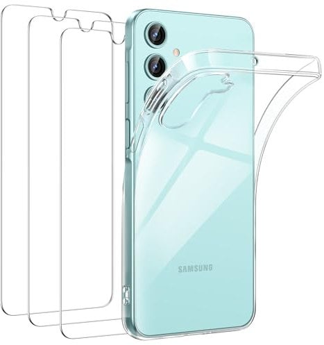 FLLAO Cover Compatibile con Samsung Galaxy A16 5G/4G con 3 Pellicola Vetro Temperato, Custodia Trasparente Ultra Sottile Silicone TPU Morbido Case Protettivo Trasparente