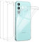 FLLAO Handyhülle Kompatibel mit Samsung Galaxy A16 5G / A16 4G Hülle mit 3 Stück Schutzfolie, Durchsichtig Case Transparent Silikon TPU Schutzhülle Premium 9H Gehärtetes Glas