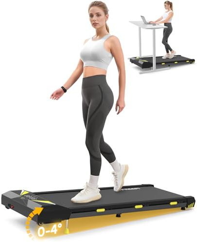 Walking Pad with Incline, 2.5HP Under Desk Treadmills for Home and Office, Portable Treadmill with LED Display, APP Remote Control