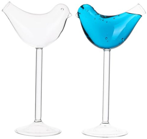 BESPORTBLE 2stücke Glasbecher in Vogelform Cocktailgläser Kelche Transparent Cocktailglas Cocktailglas in Vogelform
