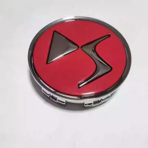 GYUHEDR 1Pièces Cache Moyeu,pour DS3 DS1 DS5LS DS5 DS6 DS7 DS9 Cache-Moyeu Étanche Jante Capuchons Auto Cache Moyeux Extérieurs Accessoires,RedSilver