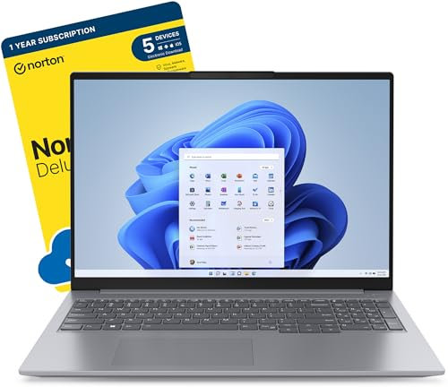 ThinkBook 16 G6 IRL 16-inch Laptop (Intel Core i5-13420H (13th Gen), 64 GB DDR5 RAM, 2 TB SSD, Backlit Keyboard, Fingerprint Reader, Windows 11 Pro) includes Free Norton 360 Deluxe Antivirus Software