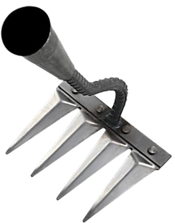 Outil De Râteau Désherbage - Manuel Portable Désherbant, Conception De Râteau Multi dents Léger | Bâton Ergonomique De Longue Durée, Cultivateur De Prise Confortable Pour Efficace Le Sol Desserre