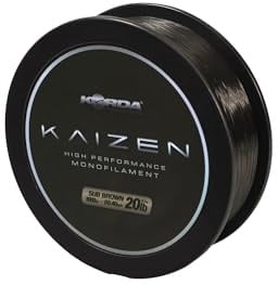 Korda Kaizen Mono Brown 12lb 1000m | Carp Fishing Line for Distance Casting or Close Range Snag Fishing | Strong Reliable Knots | Abrasion Resistant | Low Stretch | 0.30mm 12lb b.s | Code KDCM20