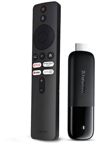 Xiaomi TV Stick 4K (2nd Gen), Mi Streaming Google TV Stick Compatibile con Google Cast, Telecomando Vocale, Supporta Wi-Fi 6, HDR10+, Dolby Vision,Dolby Atmos e DTS:X, Canali Gratuiti