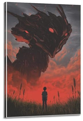 XYSXYCP Wandkunstdruck, Anime-Poster, Neon-Genesis Evangelion – Shinji Ikari und das Schicksal der Menschheit, moderne Familie für Wohnzimmer, Dekoration, 50 x 75 cm