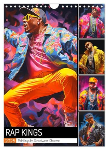 Rap Kings. Paintings im Streetwear-Charme (Wandkalender 2025 DIN A4 hoch), CALVENDO Monatskalender: Rapper- Illustrationen im ultimativen Kult-Style (CALVENDO Kunst)
