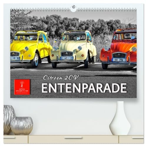 Citroën 2CV - Entenparade (hochwertiger Premium Wandkalender 2026 DIN A2 quer), Kunstdruck in Hochglanz: Von der Bauernkutsche zum Kultobjekt. (CALVENDO Mobilitaet)