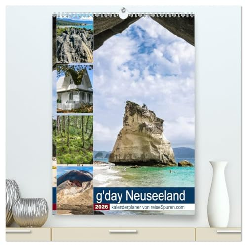 Kalenderplaner g'day Neuseeland 2026 (hochwertiger Premium Wandkalender 2026 DIN A2 hoch), Kunstdruck in Hochglanz: Praktischer Kalenderplaner - ein ... Vielfalt Neuseelands. (CALVENDO Orte)