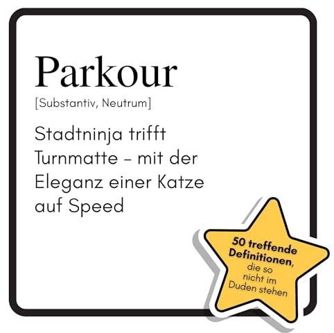 Parkour: Stadtninja trifft Turnmatte – mit der Eleganz einer Katze auf Speed. Das lustige Geschenkbuch für Mann, Frau, Kollege, Freund zu Geburtstag, Weihnachten