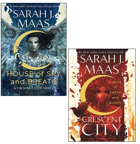 Crescent City Series 2 Books Collection Set By Sarah J. Maas (House of Sky and Breath [Hardcover], House of Earth and Blood)