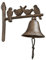 Loberon Türglocke Tibbie, eindrucksvolle Antik-Patina, mit Funktion, nostalgischer Charme, zur Wandbefestigung, Wanddekoration, Outdoor, Gusseisen, braun