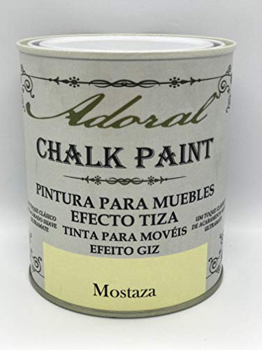 ADORAL - Chalk Paint Pintura para muebles Efecto Tiza 750 ml (Mostaza)