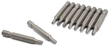 Lot de 15 embouts de tournevis carrés S2 SQ2 50 mm