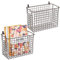 mDesign 2er-Set Wandregal aus Metall – großer Ablagekorb für Flur, Schlafzimmer und andere Räume – Organizer für Briefe, Geldbörsen, Sonnenbrillen oder Badaccessoires – bronzefarben