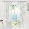 ESLIR Gardinen mit Kräuselband Vorhänge Gardinenschals Transparent Schlaufenschal Wellen Muster Voile Sand BxH 140x245cm 1 Stück