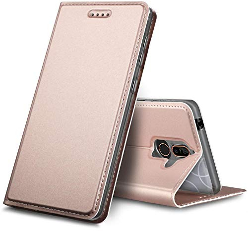 Verco Etui pour Nokia Nokia 8.1, Coque Pochette Portefeuille pour Housse Nokia Nokia 8.1 avec Magnétique Fonction Wallet - Rose