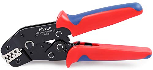 Flytuo Molex Crimping Tool for AWG24-16 (0.25-1.5mm²) and Terminal Crimping Tool Works for Dupont Wire EPS,SATA,PINS MOLEX,JST Terminals
