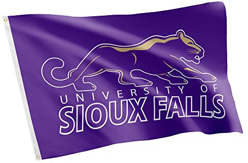 Desert Cactus Flagge der University of Sioux Falls NCAA 100 % Polyester für drinnen und draußen, 91 x 152 cm (3a)