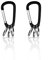 Holesto® Karabiner Schlüsselanhänger 2er Set - Schlüssel Anhänger - Schlüssel Organizer - Key holder - Schlüsselbund Karabiner mit 3 ausklinkbare Ringe (Schwarz 2 Stück)