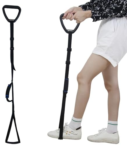 KkaFFe Leg Strap Knee Replacement Recovery Aids,Legs Strap Lift for Get in and Out of Bed,Car,Wheelchair for Disables and Elderly,Leg Straps,Leg Aid Lift Strap (37.40in-53.14in)