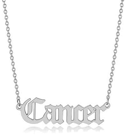 South Coast Jewellery Cancer Zodiac Horoscope Birth Star Sign Necklace Silver Stainless Steel
