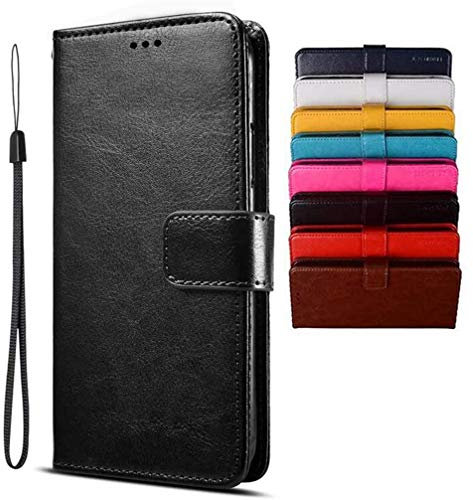 BRAND SET Flip Cover per Cubot Max 3, Custodia Pelle PU Magnetica Libro [Funzione Stand] [Slot Cart] Antiurto Custodia Portafoglio Per Cubot Max 3-Nero