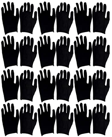 YARNOW 12 Paare Handschuhe Zur Schmuckinspektion Schmuckhandschuhe Baumwollhandschuhe Herren Stoffhandschuhe Schwarze Baumwollhandschuhe Beauty-handschuhe Dünne Lebensmittel Arbeit Herd