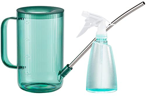 Wesoke Regadera para Plantas de Interior y Exterior - 1 L/34 oz y 500 ml/17 oz - Botella Pulverizadora de Plástico para Regar Flores