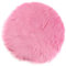 Sharplace Rundes Kunstpelz Sitzkissen, Zotteliges Schaffell, Teppich, Foto Requisiten, Hot Pink 35cm